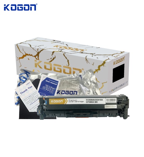 [HMUCLSR1561/381] Hộp mực in laser KOGON PLATINUM CC530A/CE410A/CF380A Universal (3.5K, black, có chíp) - Dùng cho máy CP2020/ 2025