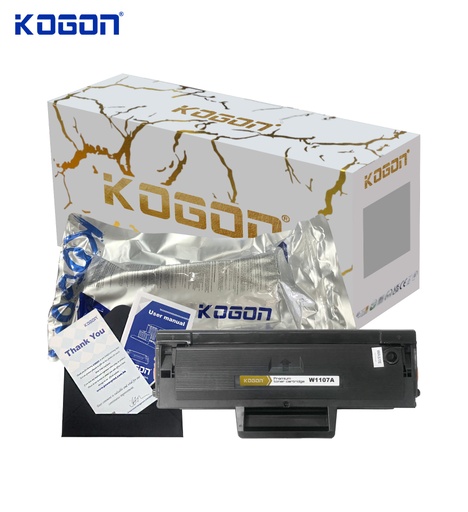 [HMUCLSR1561/383] Hộp mực in laser KOGON PLATINUM W1107A (1K, black, có chíp) - Dùng cho máy 107a/ MFP 135a/ 137fnw