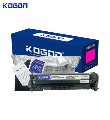 [HMUCLSR1561/406] Hộp mực in laser KOGON CC533A/CE413A/CF383A Universal (2.8K, magenta, có chíp) - Dùng cho máy CP2020/ 2025
